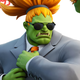 A green monster in a gray business suit fixes his tie.